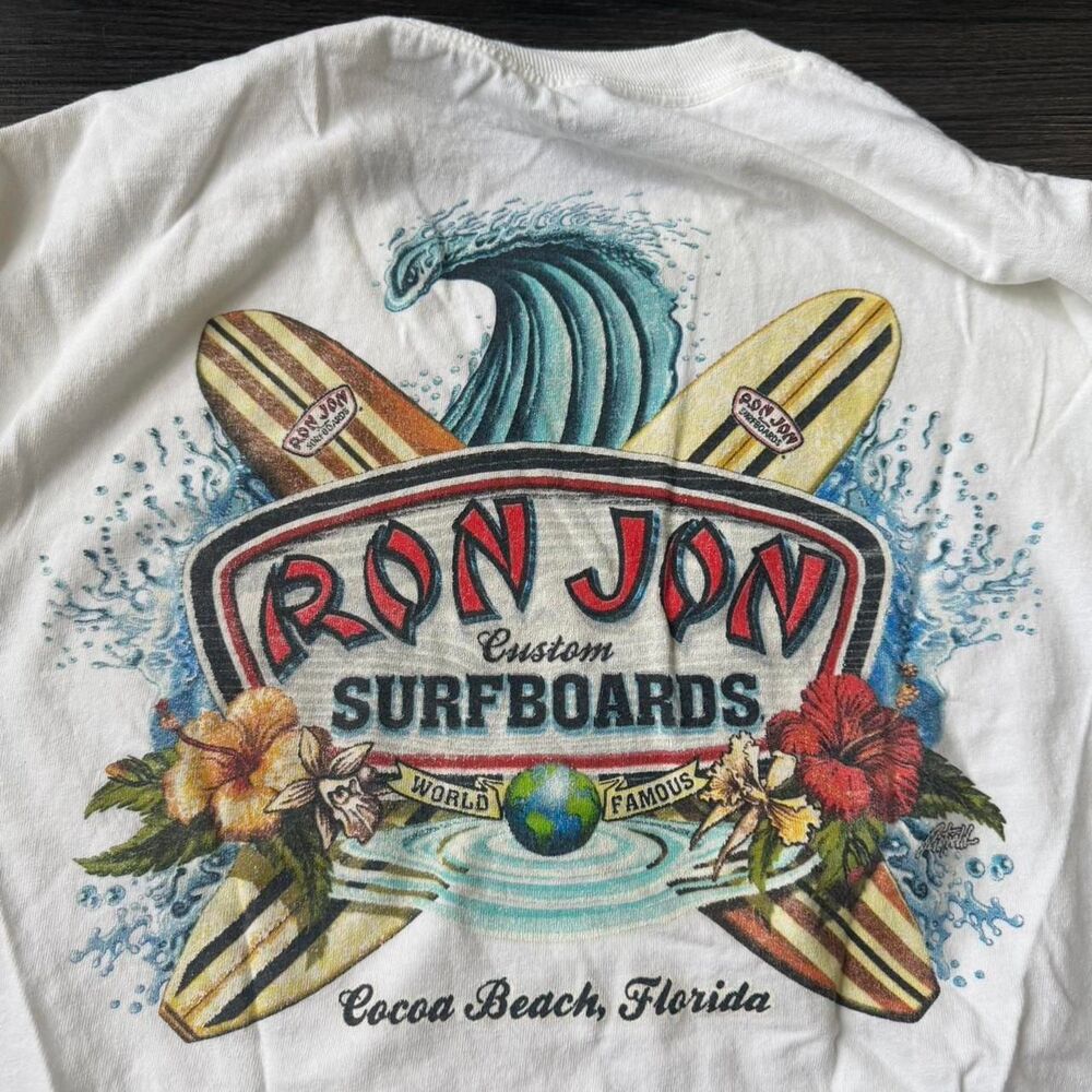 Ron Jon Surf Shop long sleeve Tee Surf skate graphic Beach vibes Size XL